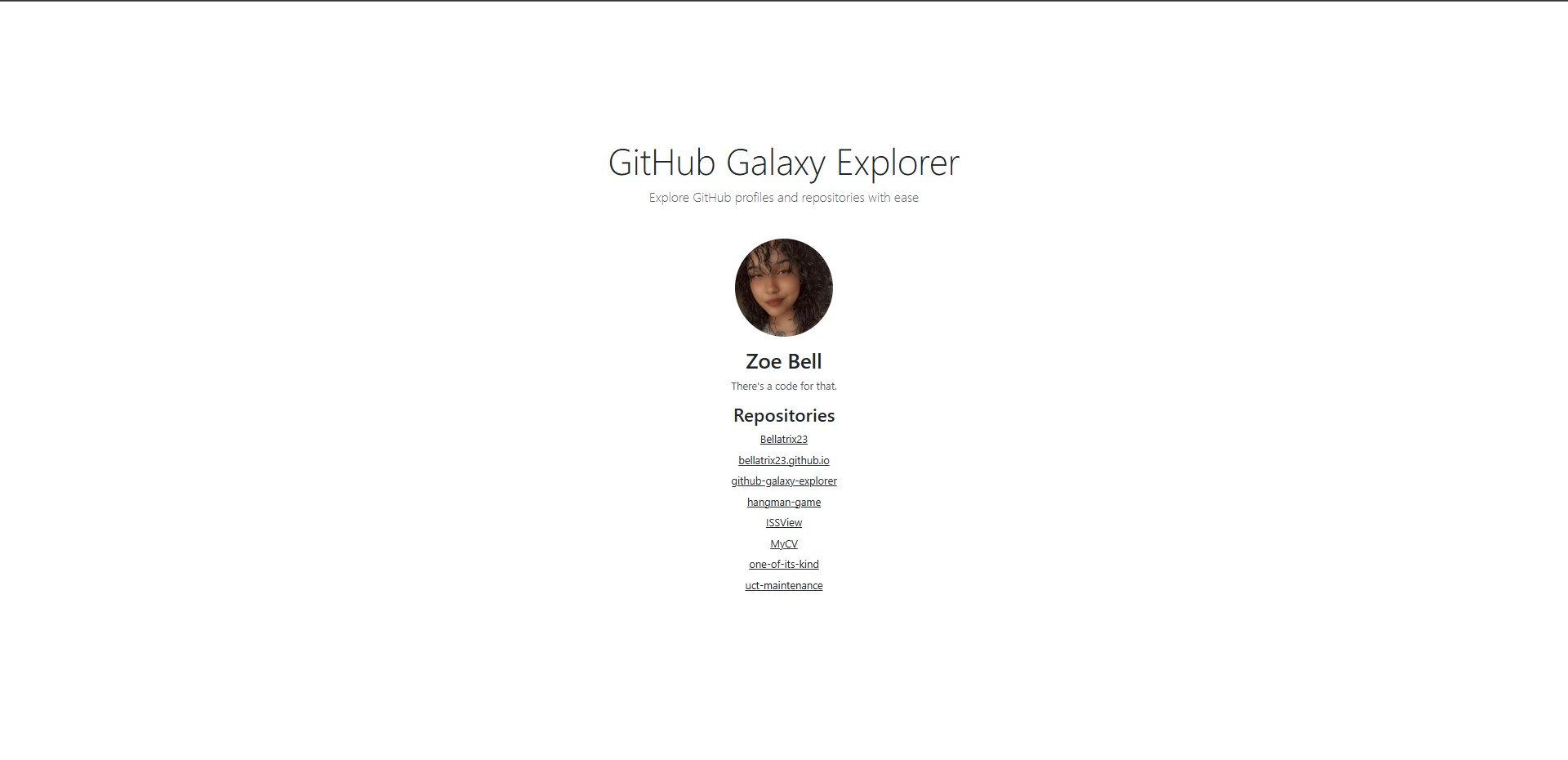 Github Galaxy Search Page